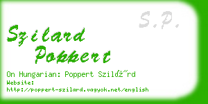 szilard poppert business card